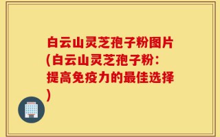 白云山灵芝孢子粉图片(白云山灵芝孢子粉：提高免疫力的最佳选择)