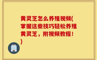 黄灵芝怎么养殖视频(掌握这些技巧轻松养殖黄灵芝，附视频教程！)