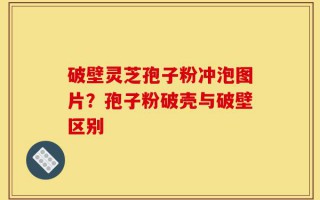 破壁灵芝孢子粉冲泡图片？孢子粉破壳与破壁区别