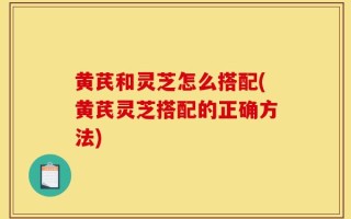 黄芪和灵芝怎么搭配(黄芪灵芝搭配的正确方法)