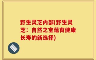 野生灵芝内部(野生灵芝：自然之宝蕴育健康长寿的新选择)