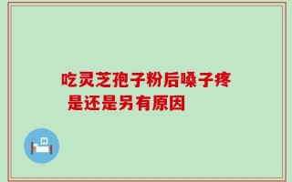 吃灵芝孢子粉后嗓子疼 是还是另有原因
