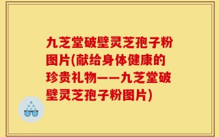 九芝堂破壁灵芝孢子粉图片(献给身体健康的珍贵礼物——九芝堂破壁灵芝孢子粉图片)