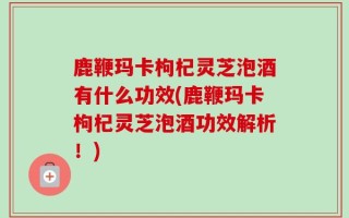 鹿鞭玛卡枸杞灵芝泡酒有什么功效(鹿鞭玛卡枸杞灵芝泡酒功效解析！)