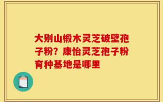 大别山椴木灵芝破壁孢子粉？康怡灵芝孢子粉育种基地是哪里