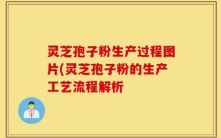 灵芝孢子粉生产过程图片(灵芝孢子粉的生产工艺流程解析