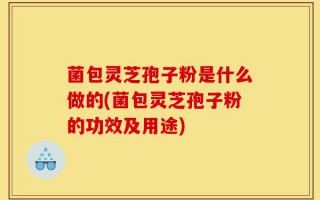 菌包灵芝孢子粉是什么做的(菌包灵芝孢子粉的功效及用途)