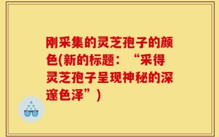 刚采集的灵芝孢子的颜色(新的标题：“采得灵芝孢子呈现神秘的深邃色泽”)