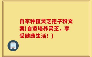 自家种植灵芝孢子粉文案(自家培养灵芝，享受健康生活！)
