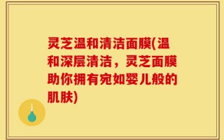 灵芝温和清洁面膜(温和深层清洁，灵芝面膜助你拥有宛如婴儿般的肌肤)