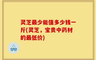 灵芝最少能值多少钱一斤(灵芝，宝贵中药材的最低价)