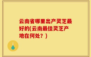 云南省哪里出产灵芝最好的(云南最佳灵芝产地在何处？)
