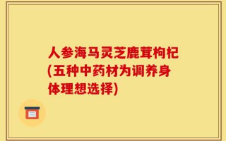 人参海马灵芝鹿茸枸杞(五种中药材为调养身体理想选择)