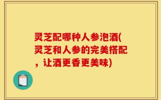 灵芝配哪种人参泡酒(灵芝和人参的完美搭配，让酒更香更美味)