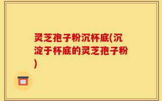 灵芝孢子粉沉杯底(沉淀于杯底的灵芝孢子粉)