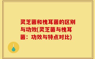 灵芝菌和槐耳菌的区别与功效(灵芝菌与槐耳菌：功效与特点对比)