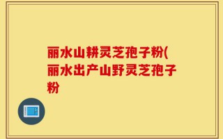 丽水山耕灵芝孢子粉(丽水出产山野灵芝孢子粉