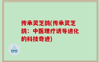 传承灵芝鸽(传承灵芝鸽：中医理疗诱导进化的科技奇迹)