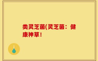 类灵芝菌(灵芝菌：健康神草！