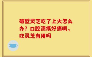 破壁灵芝吃了上火怎么办？口腔溃疡好痛啊，吃灵芝有用吗