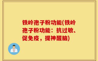 铁岭孢子粉功能(铁岭孢子粉功能：抗过敏、促免疫，提神醒脑)
