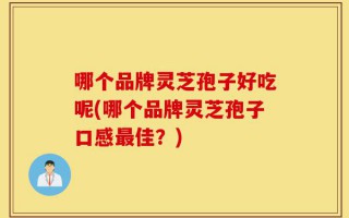 哪个品牌灵芝孢子好吃呢(哪个品牌灵芝孢子口感最佳？)