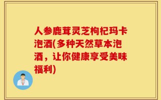 人参鹿茸灵芝枸杞玛卡泡酒(多种天然草本泡酒，让你健康享受美味福利)