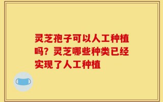 灵芝孢子可以人工种植吗？灵芝哪些种类已经实现了人工种植