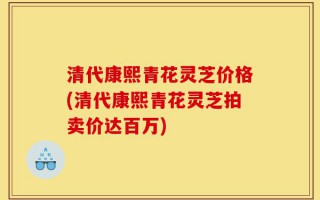 清代康熙青花灵芝价格(清代康熙青花灵芝拍卖价达百万)