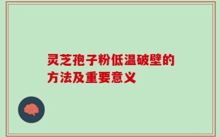 灵芝孢子粉低温破壁的方法及重要意义