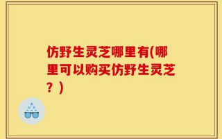 仿野生灵芝哪里有(哪里可以购买仿野生灵芝？)