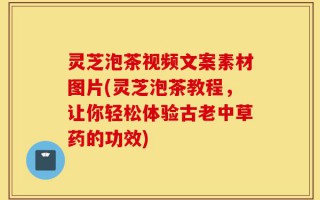 灵芝泡茶视频文案素材图片(灵芝泡茶教程，让你轻松体验古老中草药的功效)