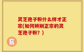 灵芝孢子粉什么样才正宗(如何辨别正宗的灵芝孢子粉？)