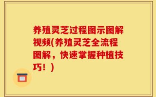 养殖灵芝过程图示图解视频(养殖灵芝全流程图解，快速掌握种植技巧！)