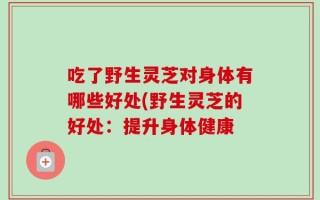 吃了野生灵芝对身体有哪些好处(野生灵芝的好处：提升身体健康