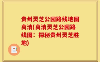 贵州灵芝公园路线地图高清(高清灵芝公园路线图：探秘贵州灵芝胜地)