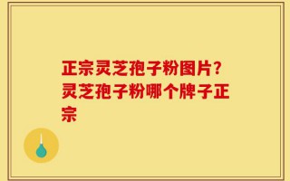 正宗灵芝孢子粉图片？灵芝孢子粉哪个牌子正宗