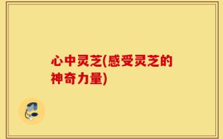心中灵芝(感受灵芝的神奇力量)