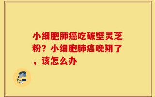小细胞肺癌吃破壁灵芝粉？小细胞肺癌晚期了，该怎么办