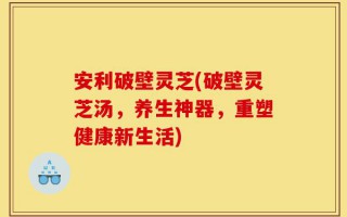安利破壁灵芝(破壁灵芝汤，养生神器，重塑健康新生活)