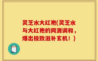 灵芝水大红袍(灵芝水与大红袍的同源调和，爆出极致滋补玄机！)