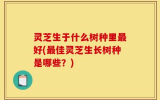 灵芝生于什么树种里最好(最佳灵芝生长树种是哪些？)