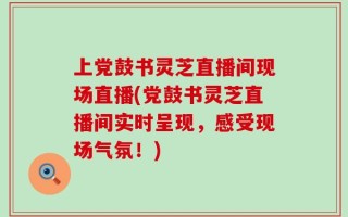 上党鼓书灵芝直播间现场直播(党鼓书灵芝直播间实时呈现，感受现场气氛！)