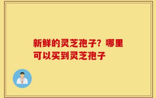 新鲜的灵芝孢子？哪里可以买到灵芝孢子