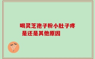 喝灵芝孢子粉小肚子疼 是还是其他原因