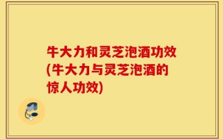牛大力和灵芝泡酒功效(牛大力与灵芝泡酒的惊人功效)
