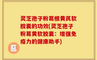 灵芝孢子粉葛根黄芪软胶囊的功效(灵芝孢子粉葛黄软胶囊：增强免疫力的健康助手)