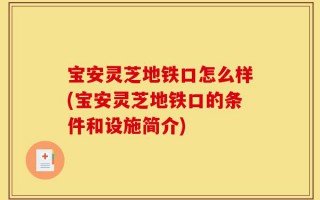 宝安灵芝地铁口怎么样(宝安灵芝地铁口的条件和设施简介)