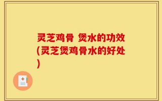 灵芝鸡骨 煲水的功效(灵芝煲鸡骨水的好处)