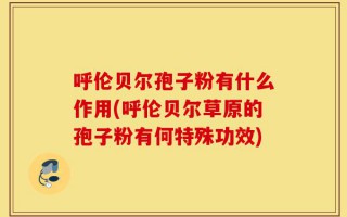 呼伦贝尔孢子粉有什么作用(呼伦贝尔草原的孢子粉有何特殊功效)